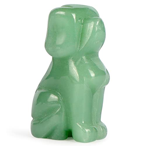 Green Aventurine Dog Crystal Figurine