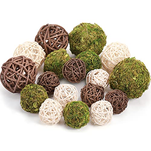 Green Moss Decorative Balls Set