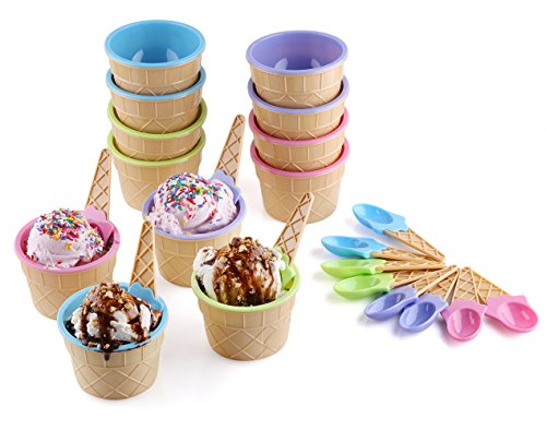 Greenco Ice Cream Bowls and Spoons