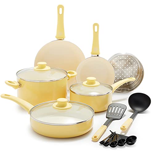 GreenLife Soft Grip Ceramic Nonstick Cookware Set