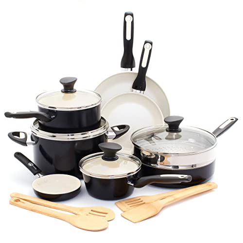 Redchef Ivory Collection Ceramic Nonstick Pots and Pans 7-Piece