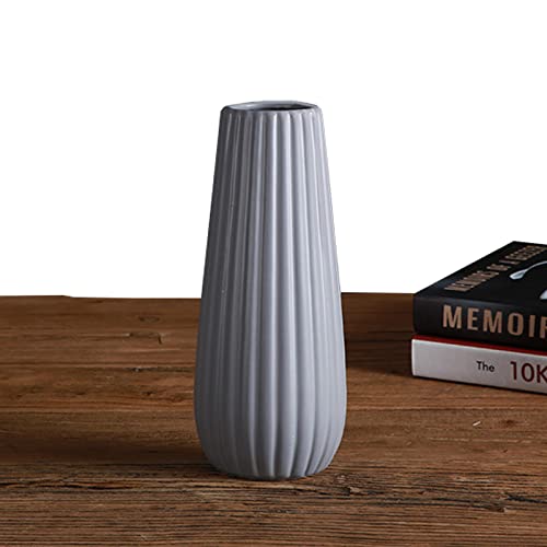 Grey Ceramic Flower Vase for Home Décor