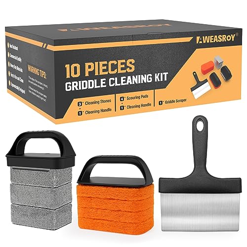 Griddle Cleaning Kit with Grill Stone, Griddle Scraper & Griddle Brush