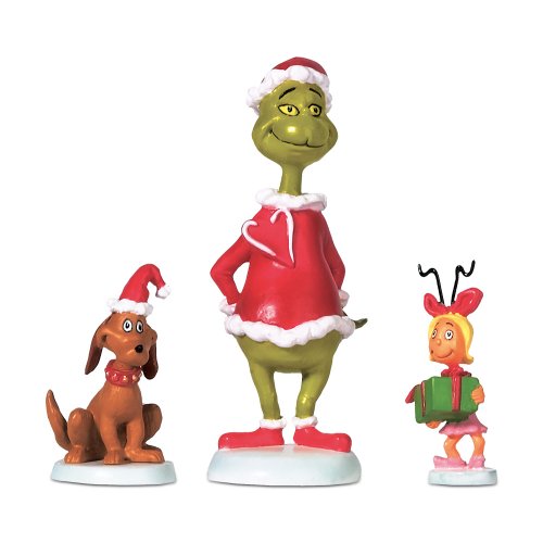Grinch Village Max and Cindy-Lou Who Accessory Figurine