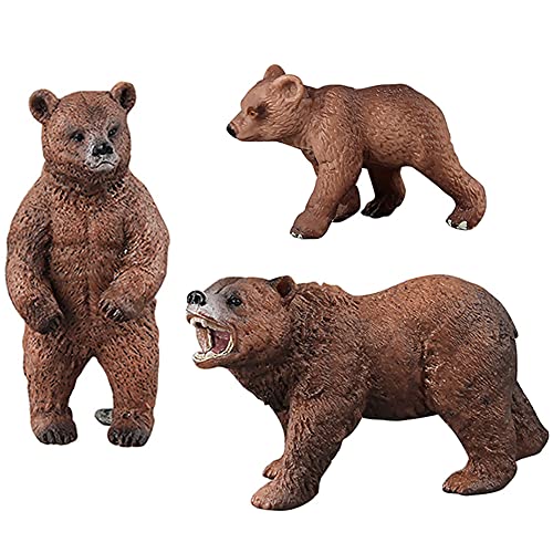 Grizzly Bear Figures Toy Set