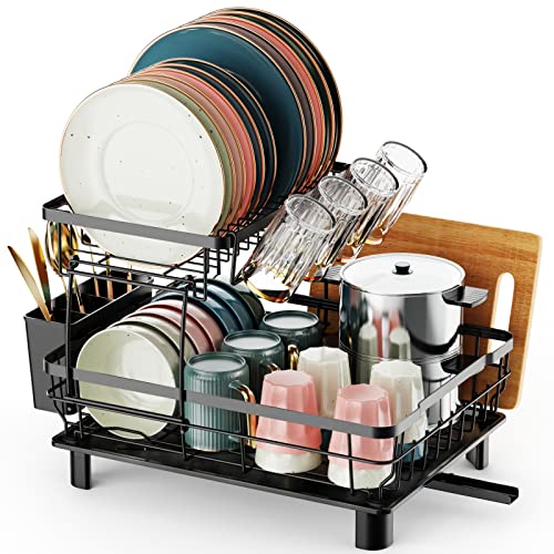 GSlife Dish Drying Rack with Drainboard - Efficient and Space-Saving