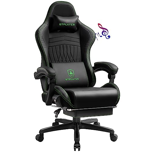 GTPLAYER High Back Ergonomic Gaming Chair with Bluetooth Speakers