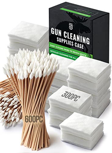 Gun Cleaning Supplies Case - 900pcs - Patches and Swabs