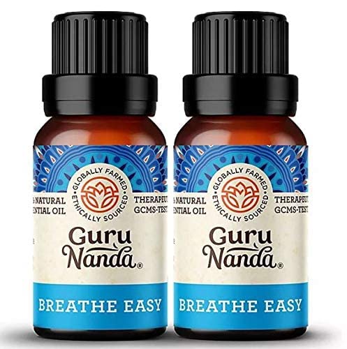 GuruNanda Breathe Easy Essential Oil (Pack of 2x 0.5 Fl Oz)