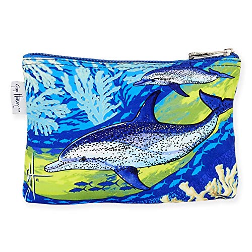 Guy Harvey Dolphin Cosmetic Bag, 9"