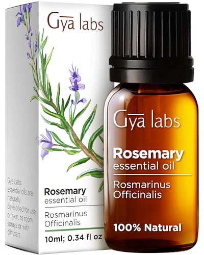 Gya Labs Rosemary Oil - Versatile Essential Oil for Hair, Scalp, Skin & Diffuser (0.34 fl oz)