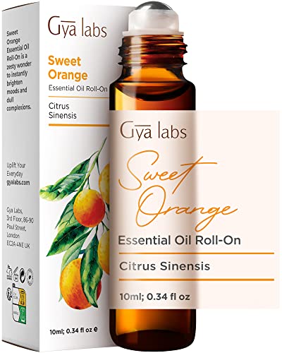 Gya Labs Sweet Orange Essential Oil Roll-On - Burst of Citrus Comfort