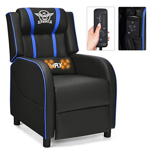 GYMAX Massage Gaming Recliner Chair