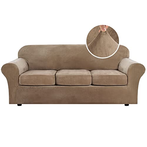 H.VERSAILTEX Modern Velvet Plush Sofa Slipcover