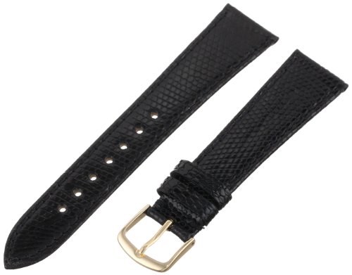 Hadley-Roma Black Genuine Lizard Leather Watch Strap