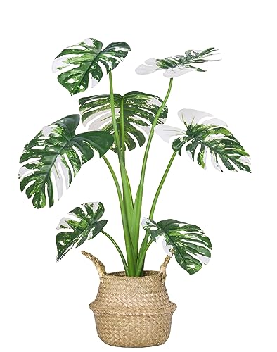 HAIHONG 35Inch Fake Monstera Deliciosa Plants