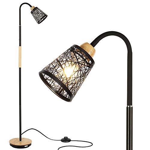 HAITRAL Modern Floor Lamp - Adjustable Swing Arm