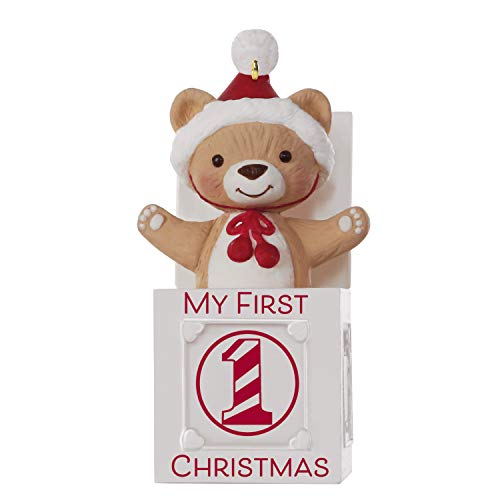 Hallmark Baby My First Christmas Jack-in-The-Box Bear Ornament