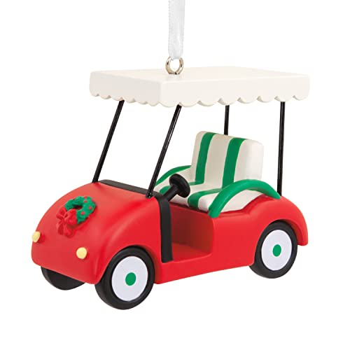 Hallmark Golf Cart Resin Christmas Ornament