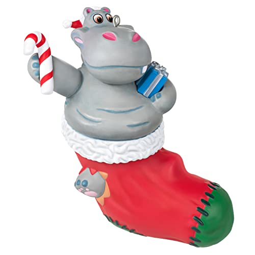 Hallmark Keepsake Christmas Ornament,Plastic, 2022, I Want a Hippopotamus for Christmas with Music