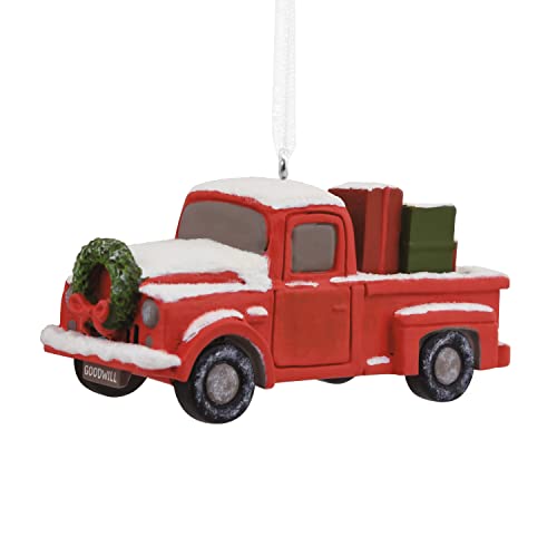 Hallmark Red Pickup Truck Christmas Ornament