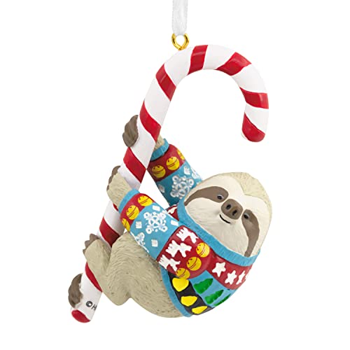 Hallmark Sloth in Ugly Christmas Sweater Resin Christmas Ornament