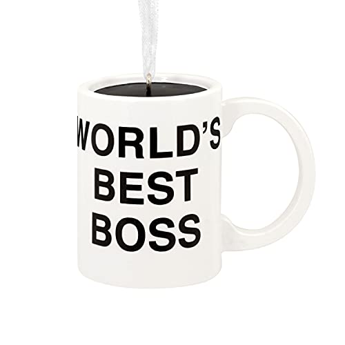Hallmark The Office World's Best Boss Coffee Mug Christmas Ornament