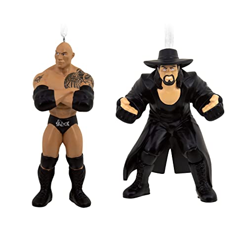 Hallmark WWE The Rock and Undertaker Christmas Ornaments, Set of 2