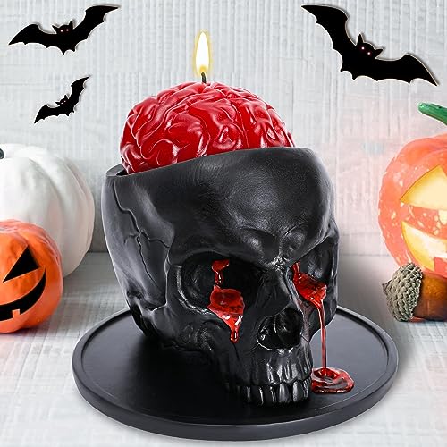 Halloween Candle - Skull Bleeding Candle Gothic Decorations for Home