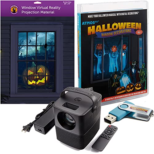 Halloween Digital Decoration Kit with Projector and Holographic Screen