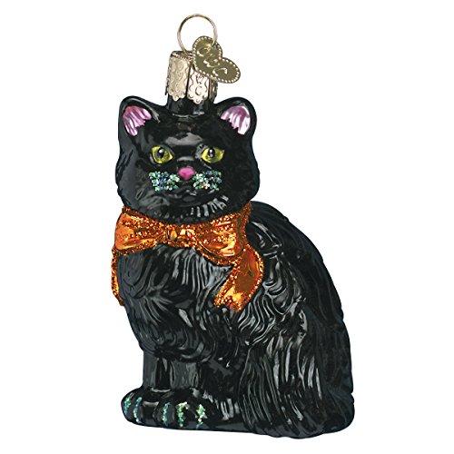 Halloween Kitty Glass Blown Ornament for Christmas Tree