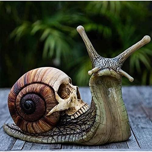 Halloween Snail Skeleton Sculpture