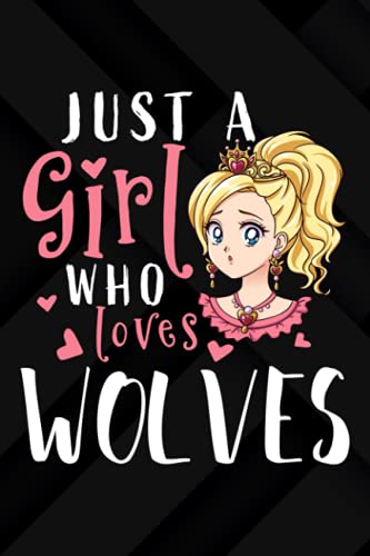 Ham Radio Log Book - Just a Girl Who Loves Wolves Lover Watercolor