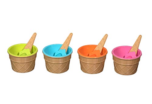 Hammont Ice Cream Bowls and Spoons Set