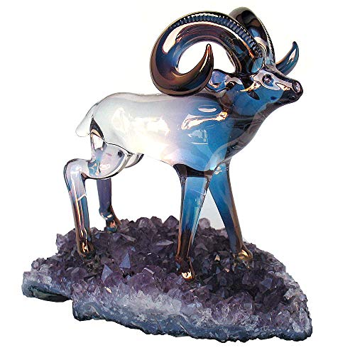 Hand Blown Glass Bighorn Sheep Ram Figurine