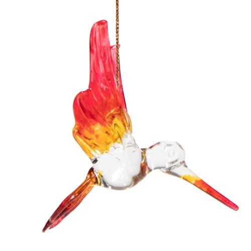 Hand Blown Glass Hummingbird Decor Suncatcher