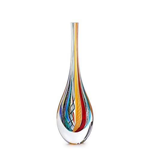 Hand Blown Murano-Style Art Glass Vases