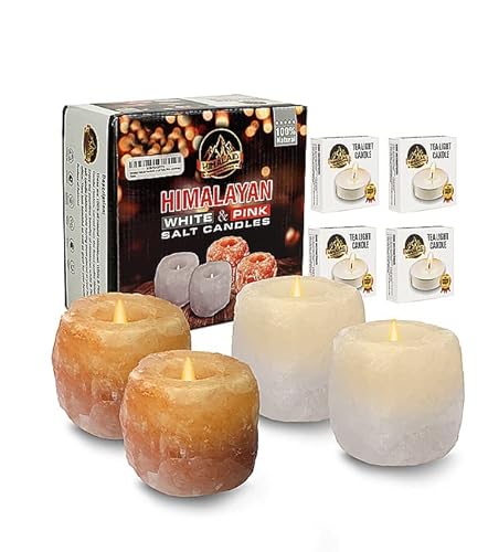 Hand Crafted Himalayan Salt Candle Holders