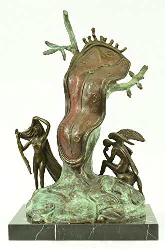 Hand Made Bronze Sculpture Salvador Dali Nobility Of Time Special Pati Statue Decor