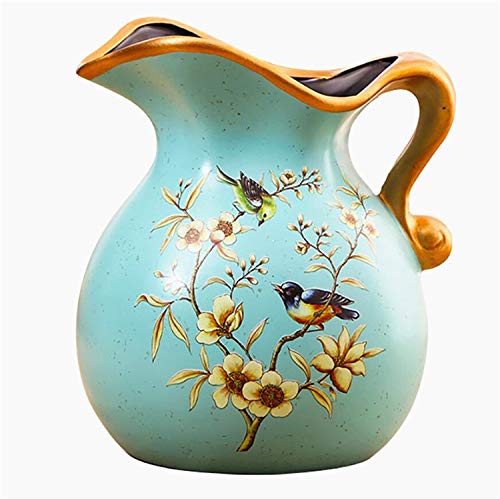 Hand-Painted Ceramic Vase Flora Bird Art Vase Flower Pot