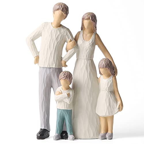 Hand-Painted Family Figurines for Home Decor