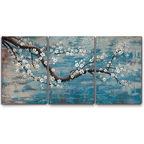 Hand-Painted Flower Canvas Wall Art