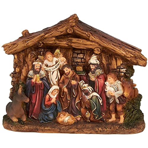 Hand-Painted Nativity Scene Figurine