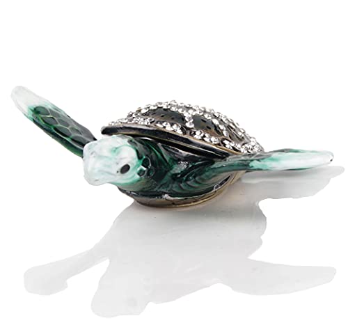 Hand-Painted Sea Turtle Trinket Box for Home Decor