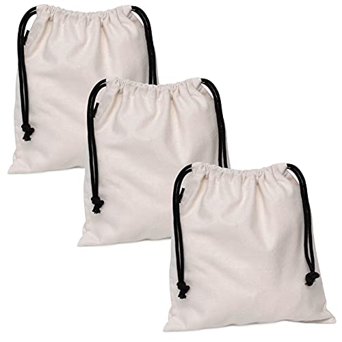 Handbag Dust Bags - 3 Pack Cotton Storage Pouches with Drawstring Closure