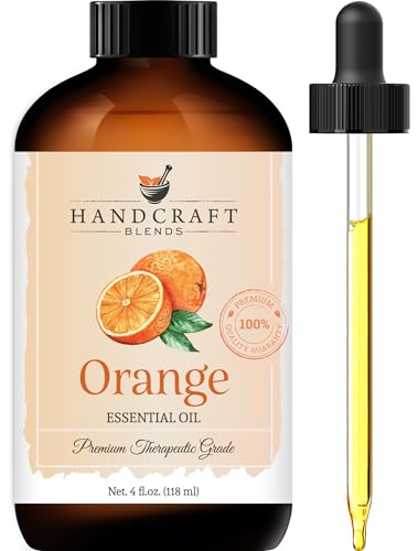 Handcraft Sweet Orange Essential Oil - 100% Pure and Natural - Premium Therapeutic Grade with Premium Glass Dropper - Huge 4 fl. Oz