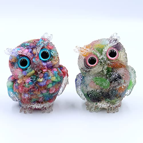 Handcrafted Owl Crystal Stone Figurines
