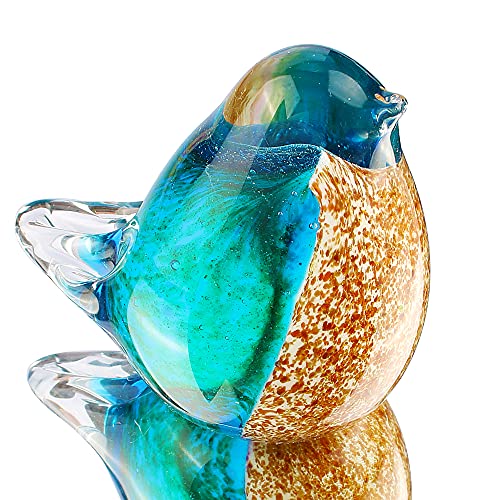 Handmade Blown Glass Bird Figurine