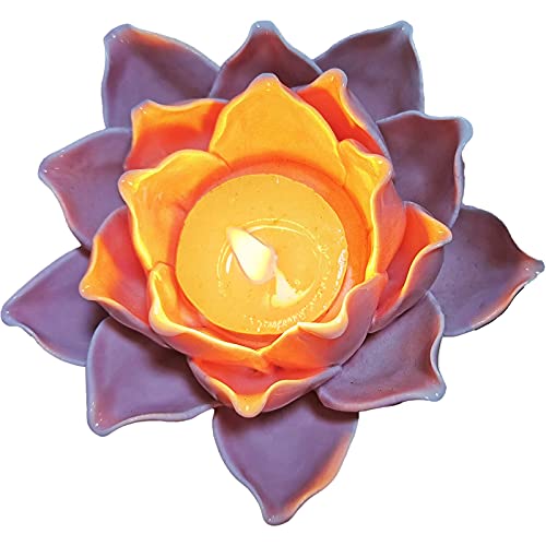 Handmade Ceramic Lotus Tealight Candle Holders