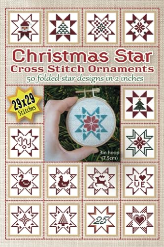 Handmade Christmas Star Cross Stitch Ornaments: 50 Unique Designs